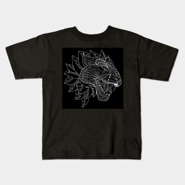 big cats, the dark tiger ecopop Kids T-Shirt by jorge_lebeau